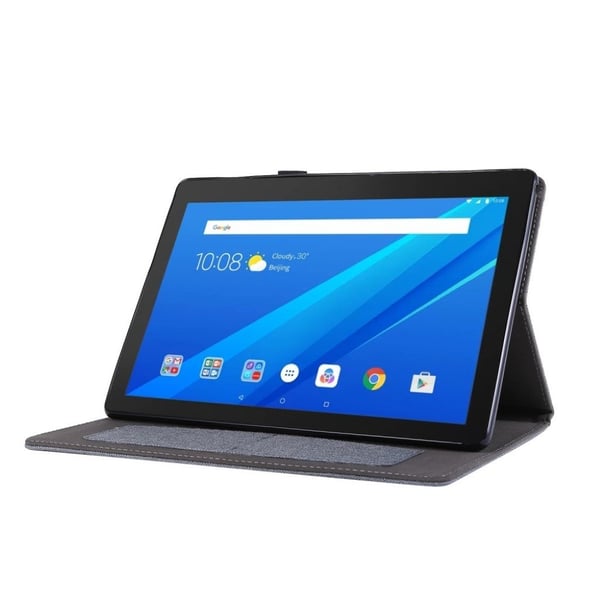 Lenovo Tab E10 Klut Lær Flippetui - Grå