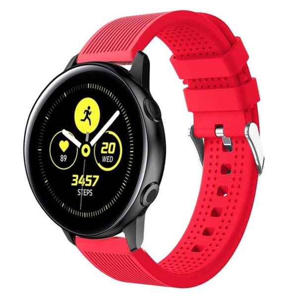 Samsung Galaxy Watch Active Klokkereim I Silikon - Rød Samsung Galaxy Watch Active Klokkereim I Silikon - Rød