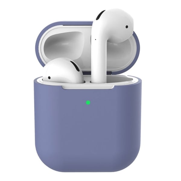 Apple Airpods silikone cover til opladningsetui - Mørkelilla