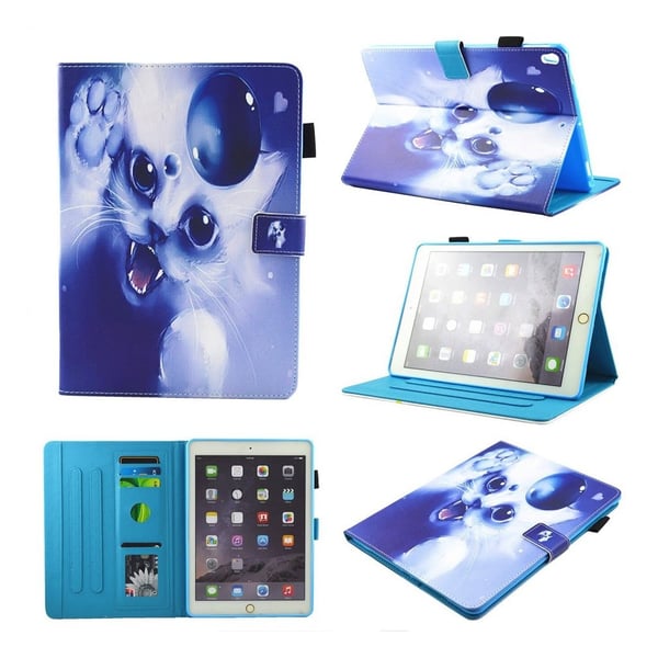 iPad Air (2019) konstläder fodral med motiv - Katt och spåbubbla iPad Air (2019) konstläder fodral med motiv - Katt och spåbubbla