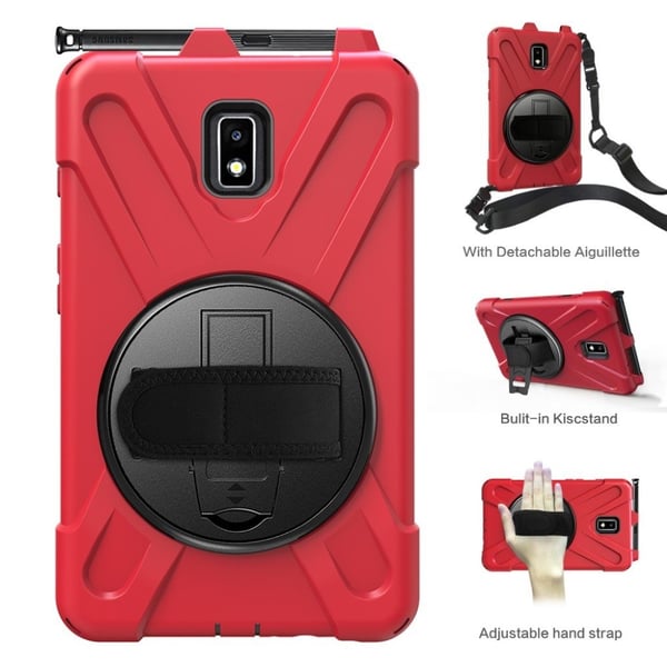 Samsung Galaxy Tab Active 2 X-Shape kombinationsfodral - Röd