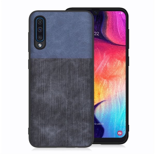 Jeans Samsung Galaxy A50 flip case - Sininen / Tummansininen