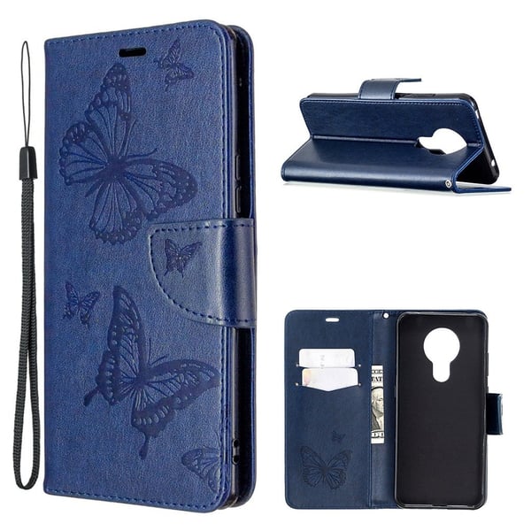 Butterfly Nokia 5.3 skinnveske - Mørkeblå