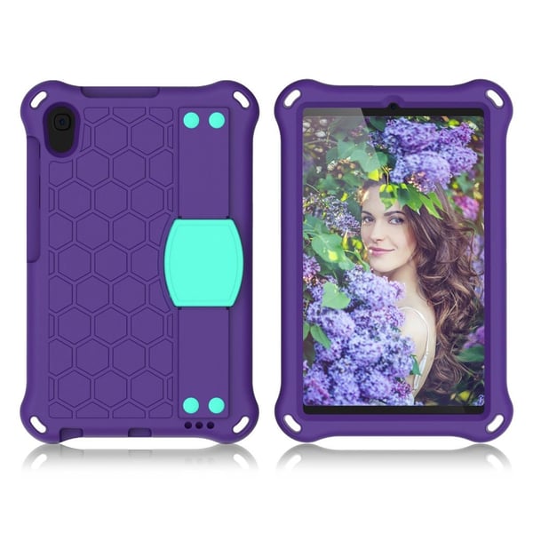 Huawei MediaPad M5 Lite 8-etui i honeycomb-stil - Lilla / Cyan