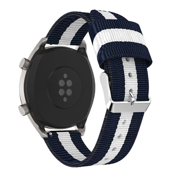 Huawei Watch Gt 22mm Nylon Klokkereim - Rød / Hvit / Blå
