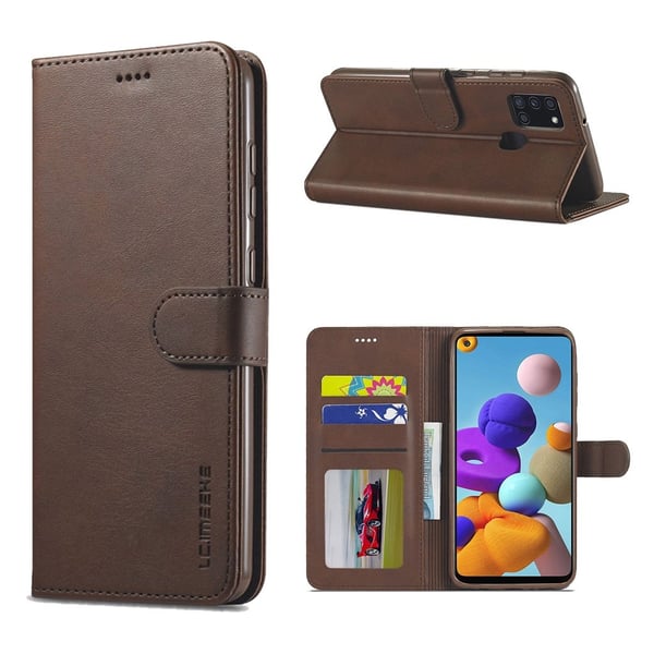 LC.Imeeke Samsung Galaxy A21s Flip Etui - Kaffe