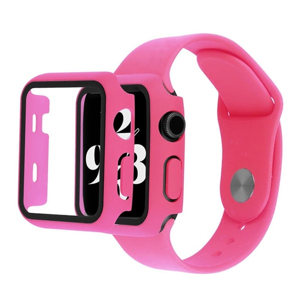 Apple Watch Series 6 / 5 40 mm deksel med herdet glass + klokkebånd - Rose