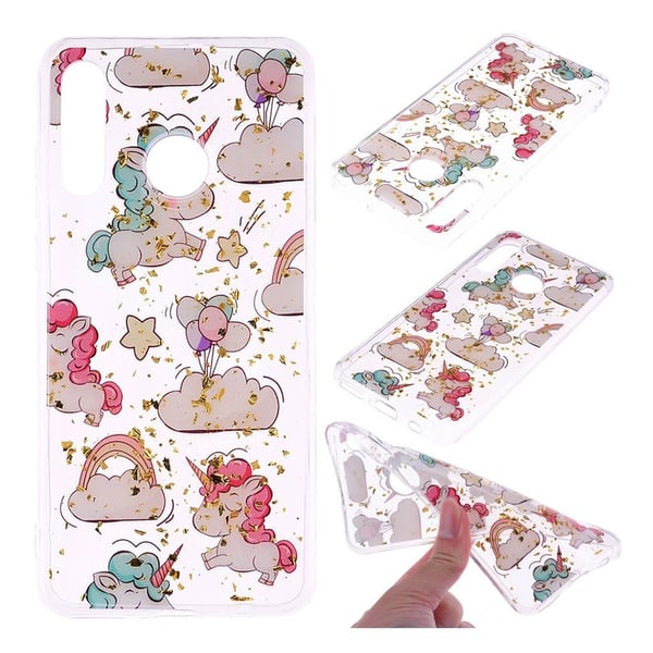 Glitter Huawei P30 Lite kotelot - Yksisarviset