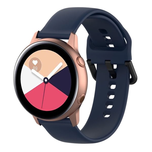 Samsung Galaxy Watch Active slidstærk silikoneurrem - mørkeblå Samsung Galaxy Watch Active slidstærk silikoneurrem - mørkeblå
