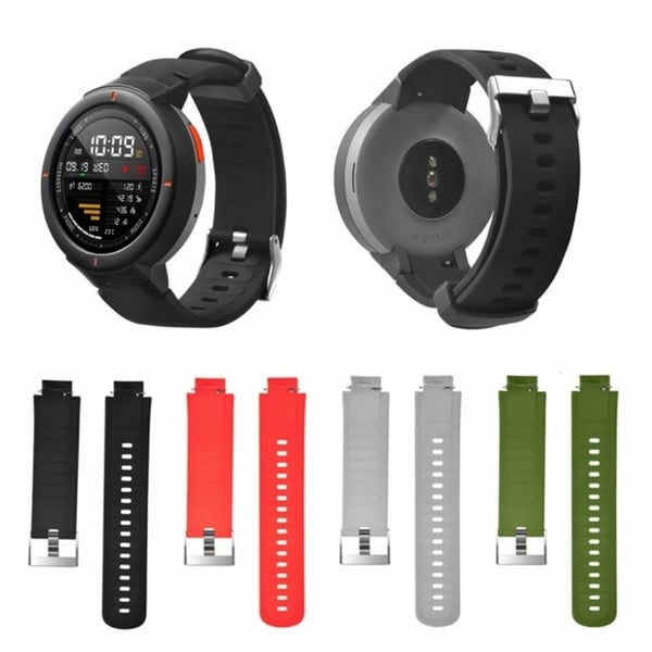 Amazfit Verge 3 silikone urrem - Sort