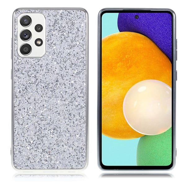 Glitter Samsung Galaxy A52 5G Etui - Sølv