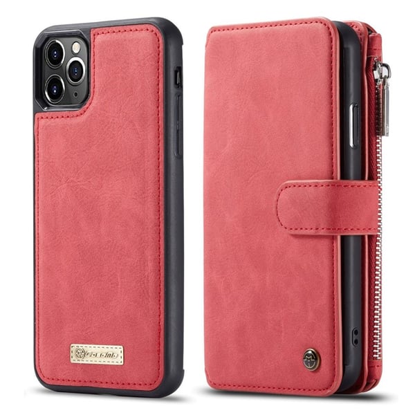 CaseMe iPhone 11 Pro retro lompakkokotelo - Punainen