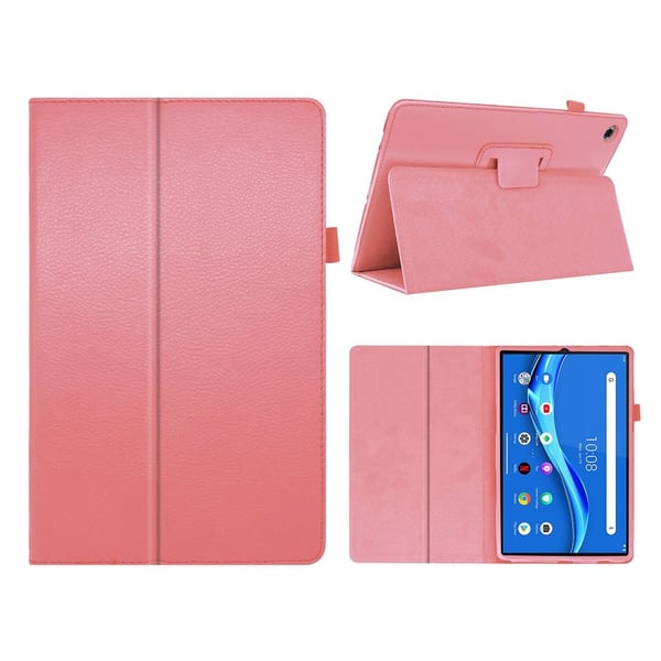 Lenovo Tab M10 FHD Plus Litchi Lær Etui - Rosa
