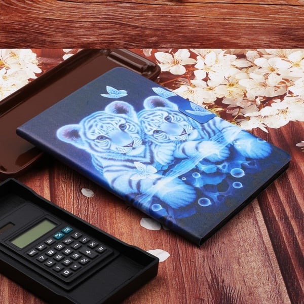 Lenovo Tab M10 Vibrant Mønster Lær Flippetui - To Tigre