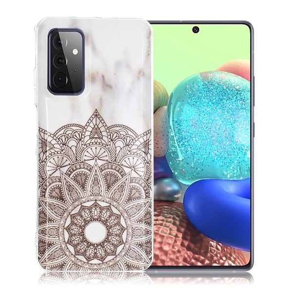Marble design Samsung Galaxy A72 5G kotelot - Harmaa Heimo Marmori