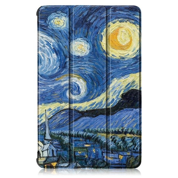 Lenovo Tab M10 FHD Plus Trippelt Mønster Lær Etui - Painting Mønster