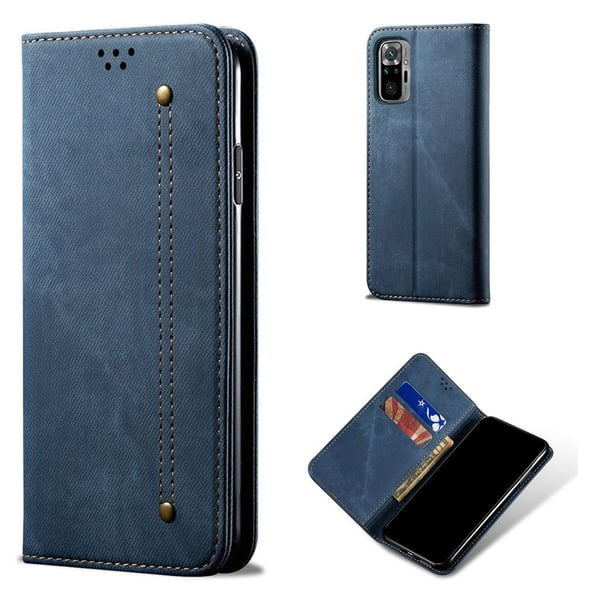 Jeans Xiaomi Redmi Note 10S / Xiaomi Redmi Note 10 flip etui - Blå