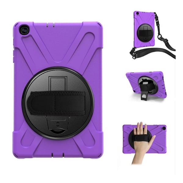 Samsung Galaxy Tab A 10.1 (2019) 360 graders silikon combo deksel - Purple Samsung Galaxy Tab A 10.1 (2019) 360 graders silikon combo deksel - Purple