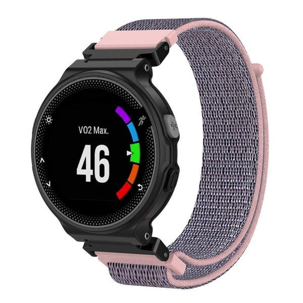 Garmin Forerunner 220 / 230 / 235 / 630 / 620 / 735 nylon ranneke - Hopea / Pinkki Garmin Forerunner 220 / 230 / 235 / 630 / 620 / 735 nylon ranneke - Hopea / Pinkki