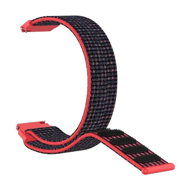 Garmin Forerunner 245 nylonurrem med velcro - sort / rød