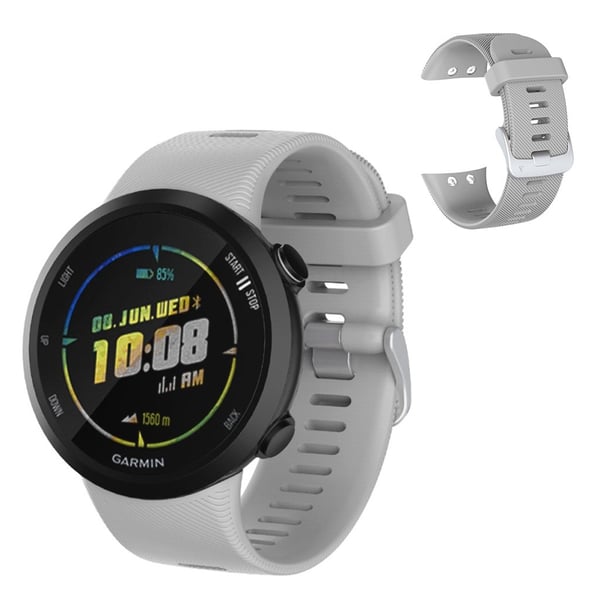Garmin Forerunner 45 silicone watch band - Grey