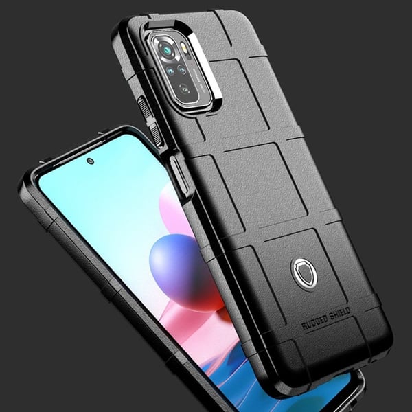 Rugged Shield Etui Xiaomi Redmi Note 10S / Note 10 - Svart