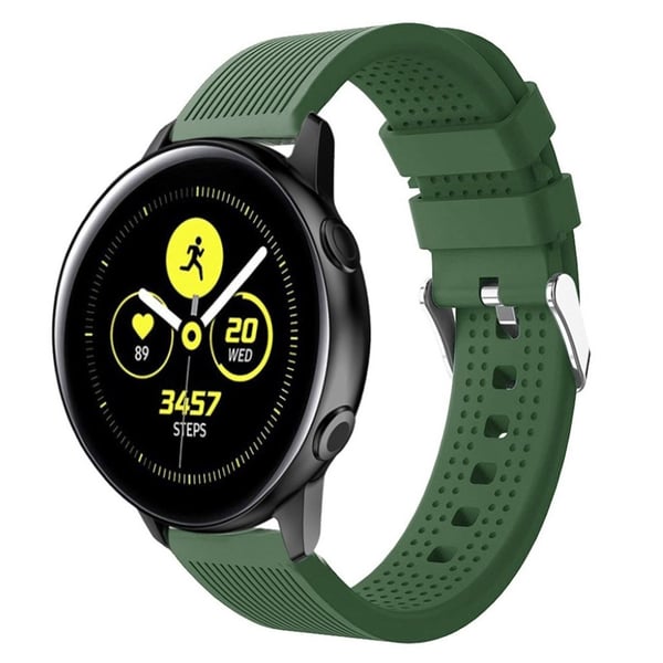 Samsung Galaxy Watch Active Klokkereim I Silikon - Militærgrønn