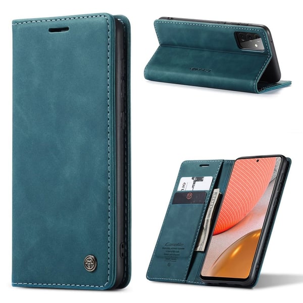 CaseMe Samsung Galaxy A72 5G Vintage Etui - Blå