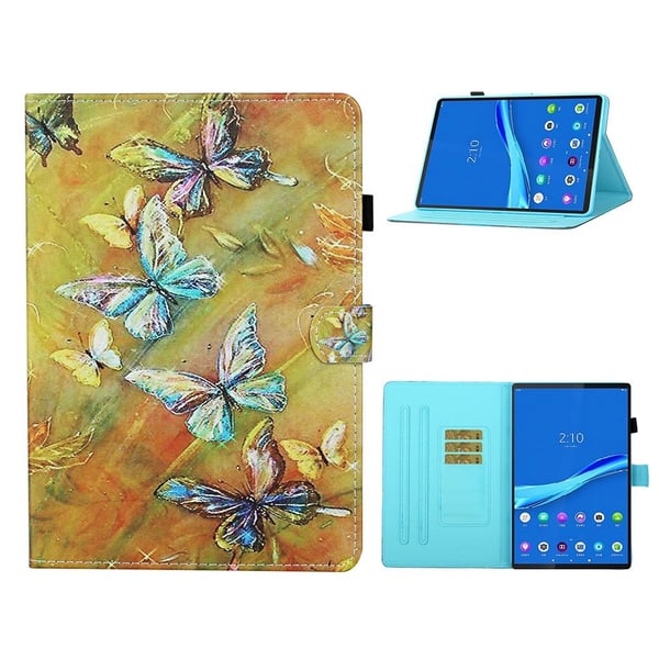 Lenovo Tab M10 / M10 FHD Plus Vibrant Mønster Lær Etui - Sommerfugl