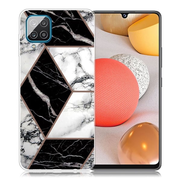 Marble Samsung Galaxy A42 5G Etui - Grå / Svart / Hvit