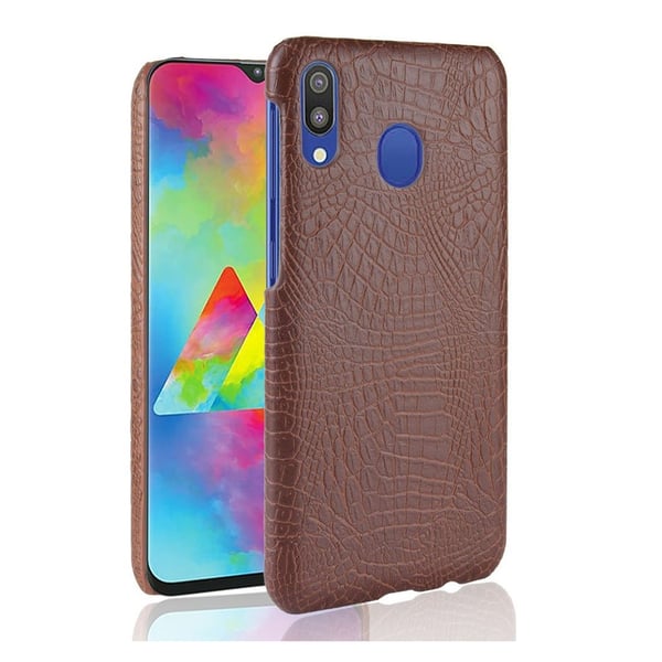 Samsung Galaxy A40 krokotiili päällystetty tapauksessa - Ruskea Samsung Galaxy A40 krokotiili päällystetty tapauksessa - Ruskea