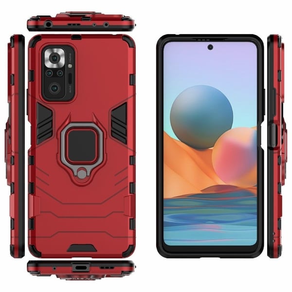 Ring Guard-etui - Xiaomi Redmi Note 10 Pro - Rød