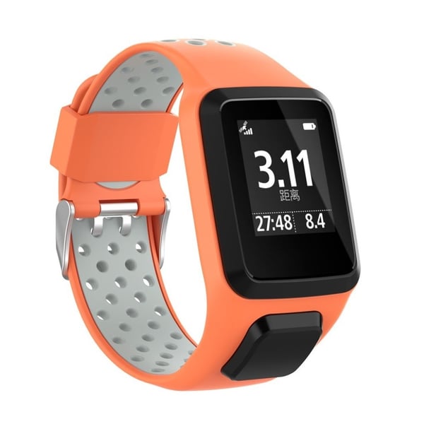 TomTom Runner 2/3 / Multi-Sport tofarvet silikoneurrem - orange / grå