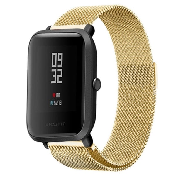 Amazfit Bip 20mm Vevd Rustfritt Stål Klokkereim - Gull Amazfit Bip 20mm Vevd Rustfritt Stål Klokkereim - Gull