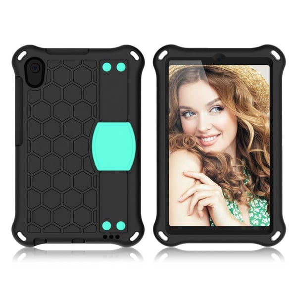 Huawei MediaPad M5 Lite 8-etui i honeycomb-stil - Svart / Cyan