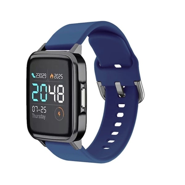 Haylou SmartWatch komfortarmbånd i silikon - Mørkeblå Størrelse: L