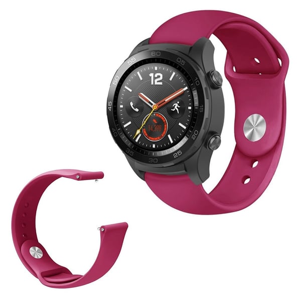 Huawei Watch GT / Magic elegant silikonarmbånd - Vinrød