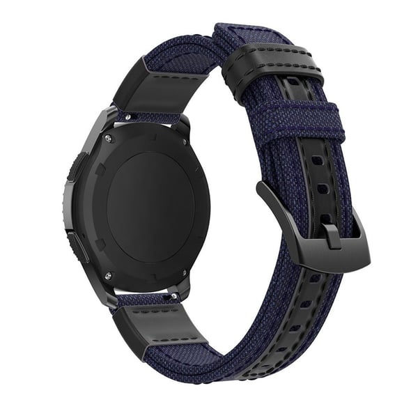 Samsung Galaxy Gear S3 / S3 Frontier / Galaxy Watch 46mm Ekte Skinn Klokke Armbånd - Blå Samsung Galaxy Gear S3 / S3 Frontier / Galaxy Watch 46mm Ekte Skinn Klokke Armbånd - Blå