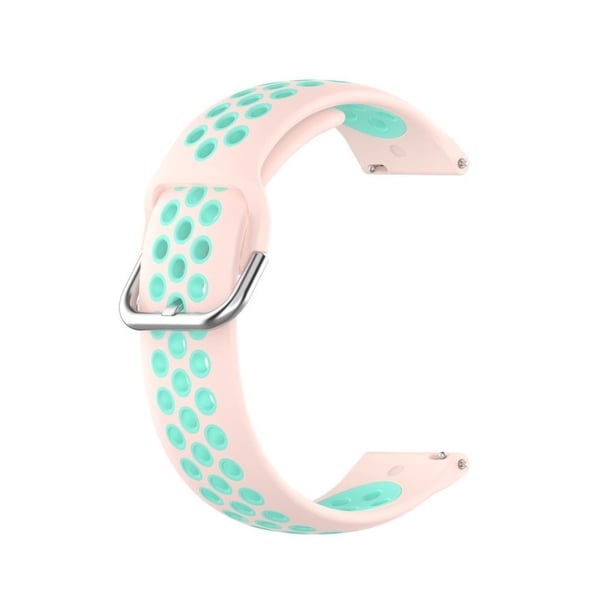 Huawei Watch GT 2e / GT 2 46 mm tofarget silikonarmbånd - Rosa / Cyan