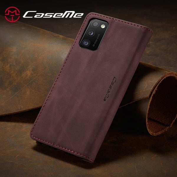 CaseMe Samsung Galaxy A41 Vintage Etui - Vinrød
