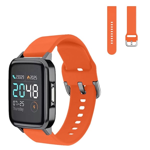 Haylou SmartWatch komfortarmbånd i silikon - Oransje Størrelse: L