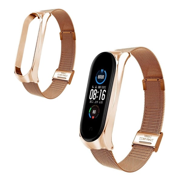 Xiaomi Mi Band 5 klokkerem i rustfritt stål - Gull