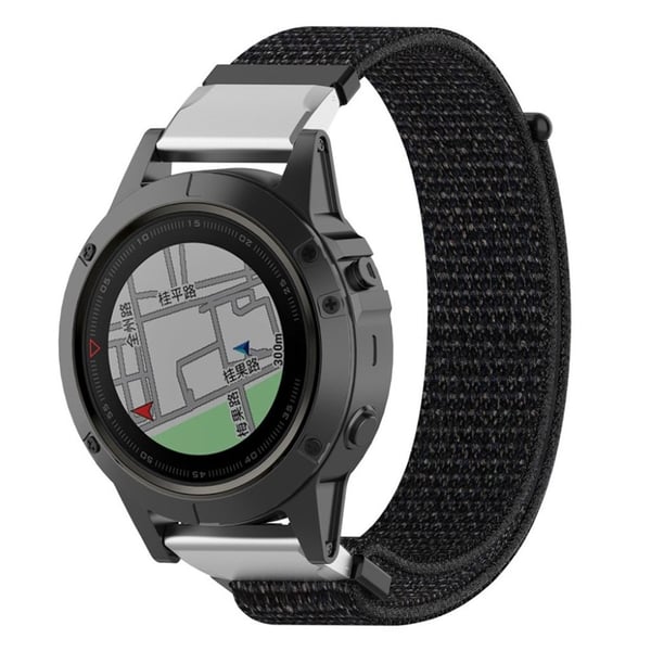 Garmin Fenix 5X / Fenix 5X Plus / Fenix 3 / Fenix 3 HR 26mm urrem - sort