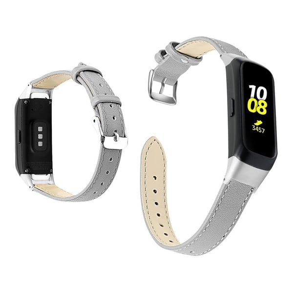 Samsung Galaxy Fit urrem i ekte skinn - Grå