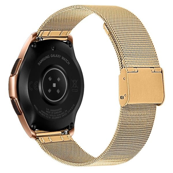 Samsung Galaxy Watch (42mm) Milanese Rustfritt Stål Klokkereim - Gull Samsung Galaxy Watch (42mm) Milanese Rustfritt Stål Klokkereim - Gull