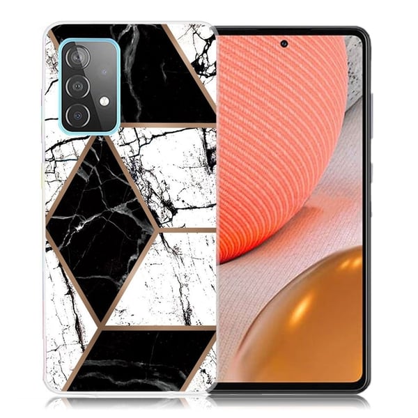 Marble design Samsung Galaxy A72 5G kotelot - Musta Ja Musta Marble design Samsung Galaxy A72 5G kotelot - Musta Ja Musta