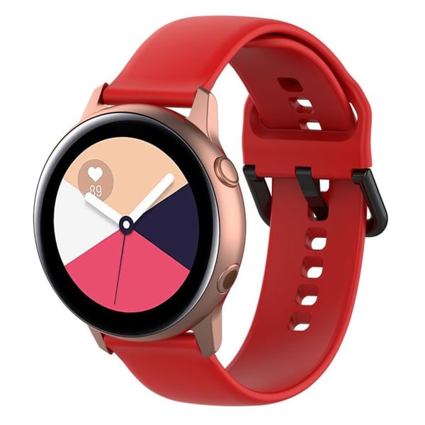 Samsung Galaxy Watch Active slidstærk silikoneurrem - rød Samsung Galaxy Watch Active slidstærk silikoneurrem - rød