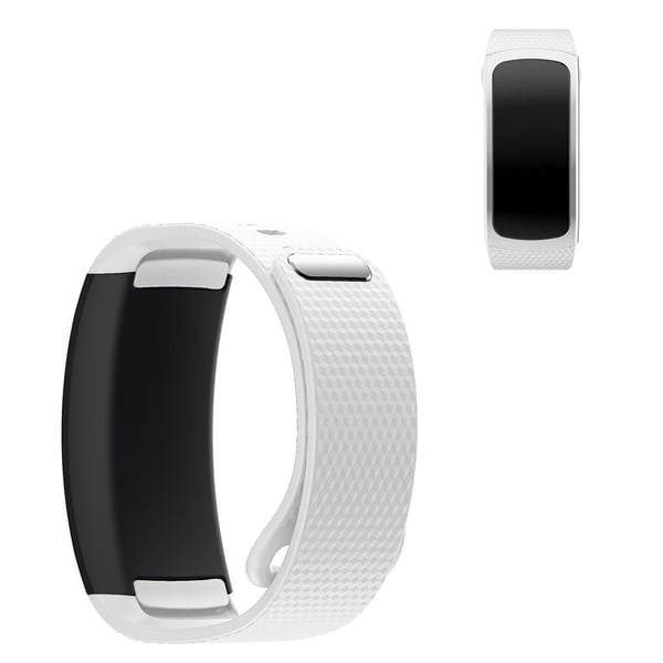 Samsung Gear Fit2 simple silicone watch band - White Size: S