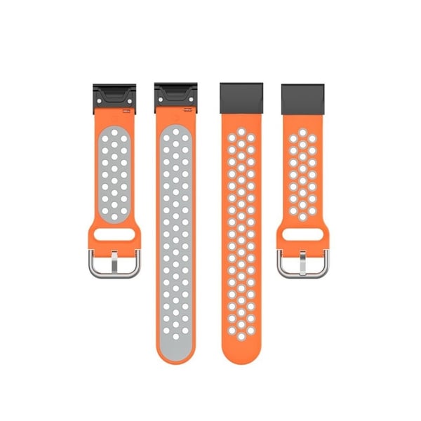 Urarmbånd for Garmin-klokke med to farger - Oransje / Grå
