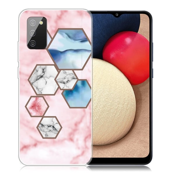 Marble Samsung Galaxy A02s Etui - Sekskant Fragment Klinkekule